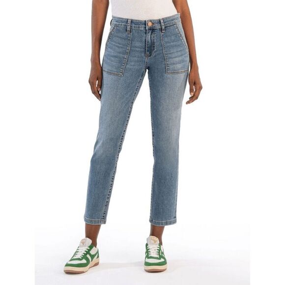 KUT From the Kloth Stevie Straight Leg Jeans Size 6 - Picture 1 of 10